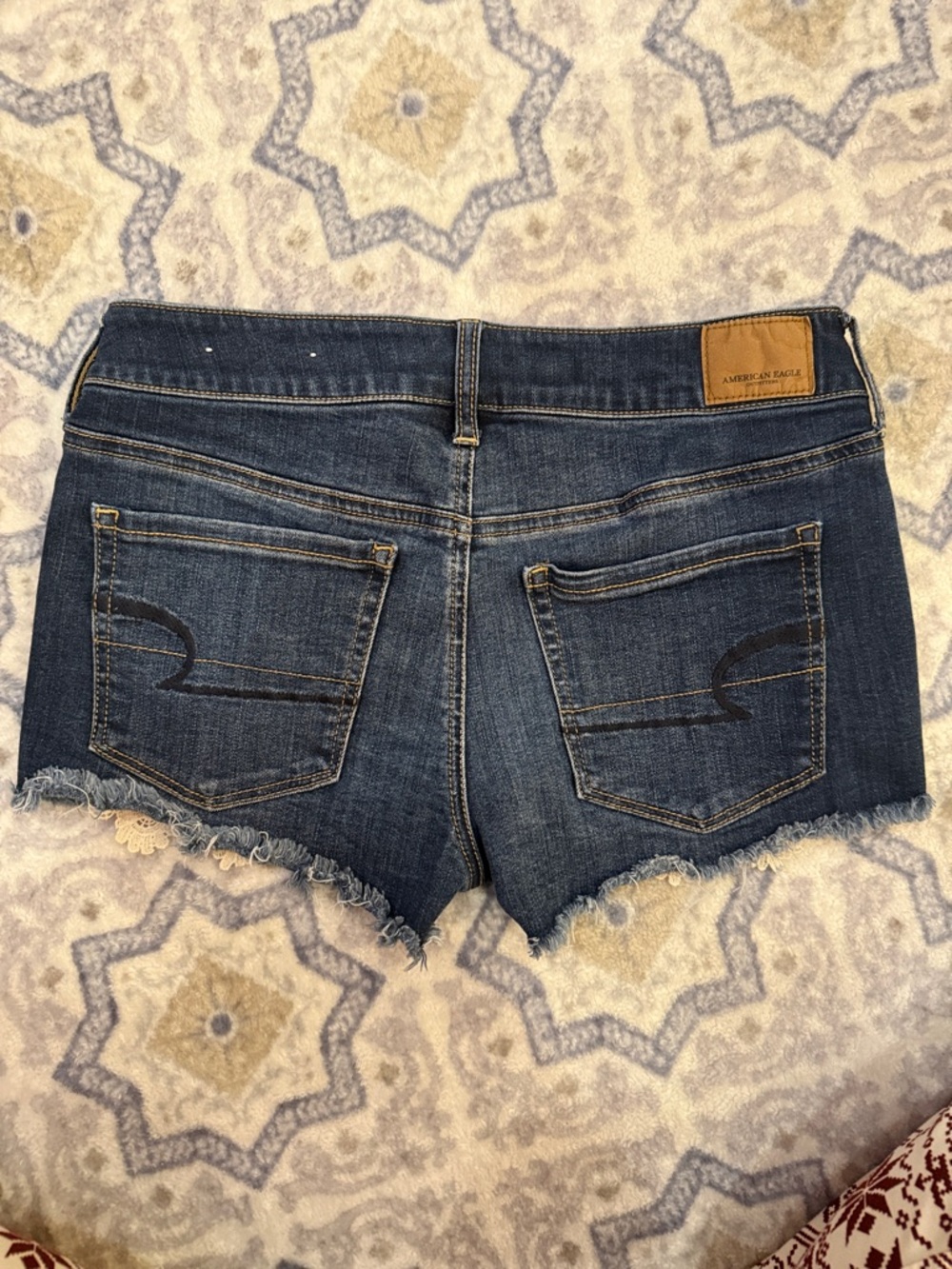 Women’s American Eagle Dark Blue Denim Shorts - Size 6 - Picture 2 of 3